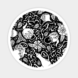 Tea Time Black and White Magnet